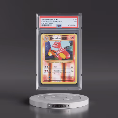 2016 Pokémon XY Evolutions #10 Charmeleon - Reverse Foil (PSA 7 NM)