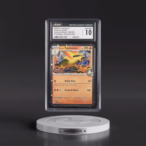 2025 Destined Rivals - DRI EN #034/182 Ethan's Typhlosion - Prerelease Cosmos Holo (CGC 10 GEM MINT)