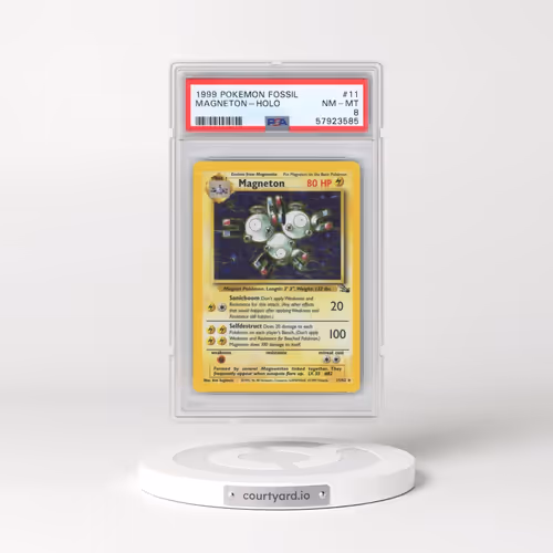 1999 Pokémon Fossil #11 Magneton - Holo (PSA 8 NM-MT)