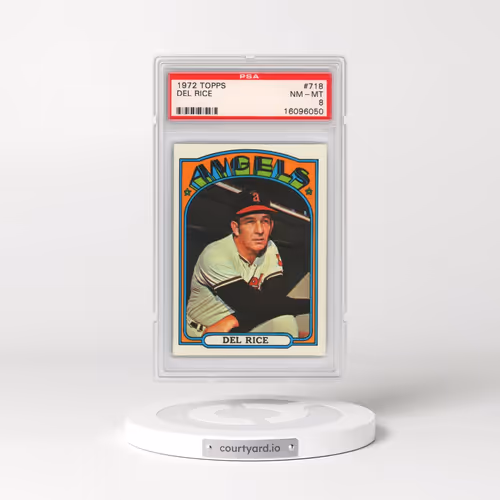 1972 Topps #718 Del Rice (PSA 8 NM-MT)