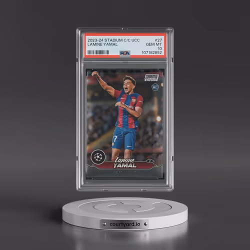 2023-24 Topps Stadium Club Chrome UEFA Club Competitions #27 Lamine Yamal (PSA 10 GEM MINT)