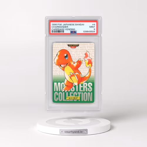 1996 Pokémon Bandai Carddass Vending #4 Charmander (PSA 9 MINT)