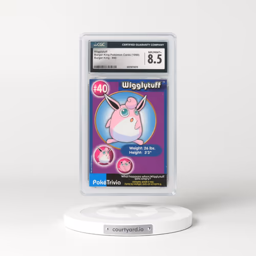 1999 Burger King Pokémon Cards - English #40 Wigglytuff (CGC 8.5 NM-MT+)