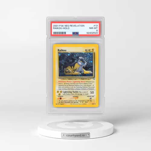 2001 Pokémon Neo Revelation #13 Raikou - Holo (PSA 8 NM-MT)