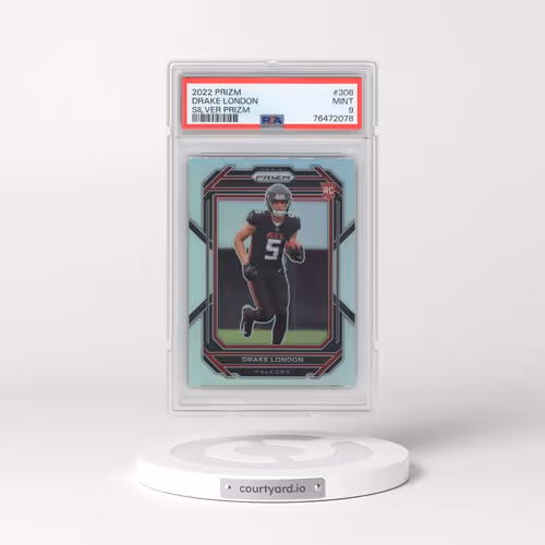 2022 Panini Prizm #308 Drake London - Silver Prizm (PSA 9 MINT)