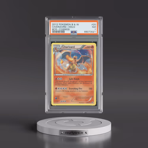 2012 Pokémon Black & White Boundaries Crossed #20 Charizard - Holo Cosmos (PSA 7 NM)