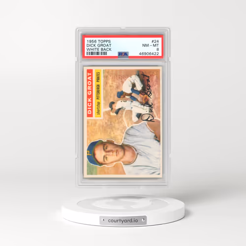 1956 Topps #24 Dick Groat - White Back (PSA 8 NM-MT)
