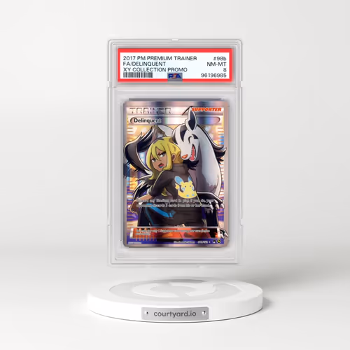 2017 Pokémon Premium Trainer XY Collection Promo #98b Delinquent - Full Art (PSA 8 NM-MT)