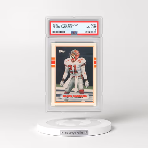 1989 Topps Traded #30T Deion Sanders (PSA 8 NM-MT)