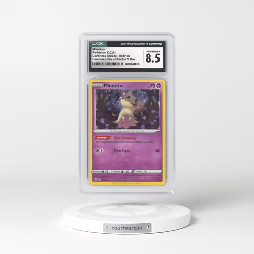 2020 Darkness Ablaze #081/189 Mimikyu - Cosmos Holo Pikachu V Box (CGC 8.5 NM-MT+)