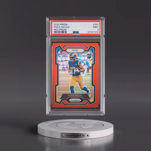 2023 Panini Prizm #357 Puka Nacua - Red Prizm (PSA 9 MINT)
