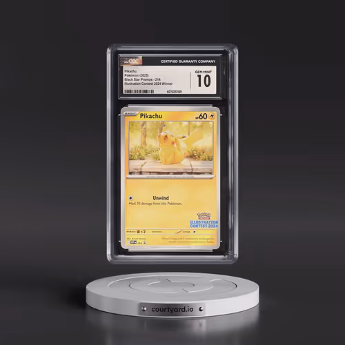 2025 Pokémon Svp EN-SV Black Star Promo #214 Pikachu - Illustration Contest 2024 (CGC 10 GEM MINT)