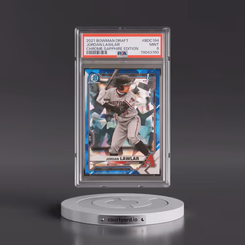 2021 Bowman Draft Chrome Sapphire Edition #BDC194 Jordan Lawlar (PSA 9 MINT)