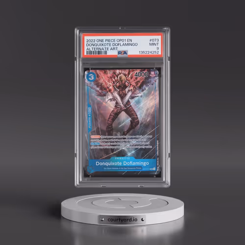 2022 One Piece OP01-Romance Dawn #073 Donquixote Doflamingo - Alternate Art (PSA 9 MINT)