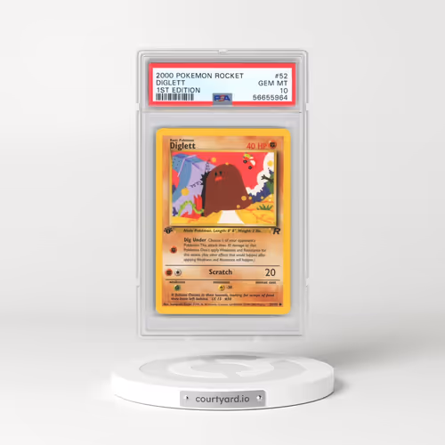 2000 Pokémon Rocket #52 Diglett - 1st Edition (PSA 10 GEM MINT)
