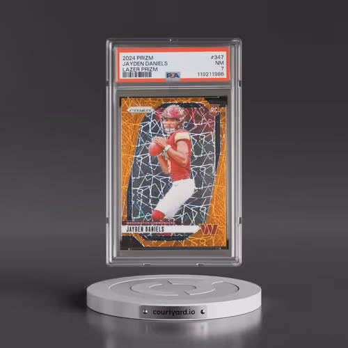 2024 Panini Prizm #347 Jayden Daniels - Lazer Prizm (PSA 7 NM)