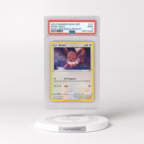 2021 Pokémon Swsh Black Star Promo #127 Eevee - Holo Evolving Skies Single Pack Blisters (PSA 9 MINT