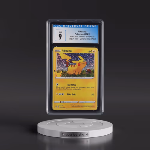 2017 Black Star Promos - Sword & Shield #SWSH039 Pikachu - General Mills Sword & Shield (Sequin