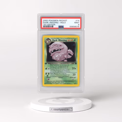 2000 Pokémon Rocket #14 Dark Weezing - 1st Edition Holo (PSA 9 MINT)