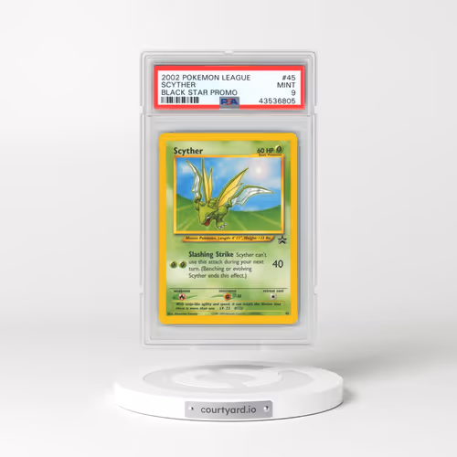 2002 Pokémon League Promo Black Star #45 Scyther (PSA 9 MINT)