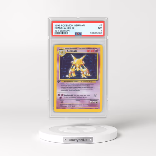 1999 Pokémon #1 Simsala - 1st Edition Holo (PSA 7 NM)