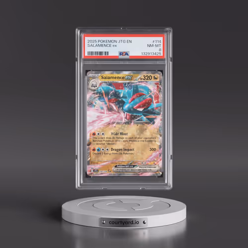 2025 Pokémon Jtg EN-Journey Together #114 Salamence EX - Holo (PSA 8 NM-MT)