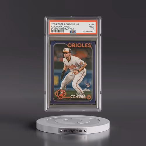 2024 Topps Chrome Logofractor Edition #278 Colton Cowser - Purple Refractor (PSA 9 MINT)