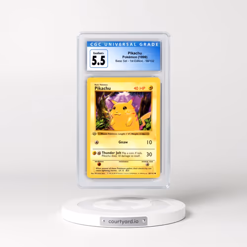 1999 Base Set #58/102 Pikachu - 1st Edition (Yellow Cheeks) (CGC 5.5 EX+)