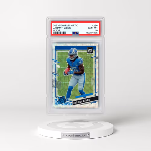 2023 Panini Donruss Optic #236 Jahmyr Gibbs - Wave (PSA 10 GEM MINT)