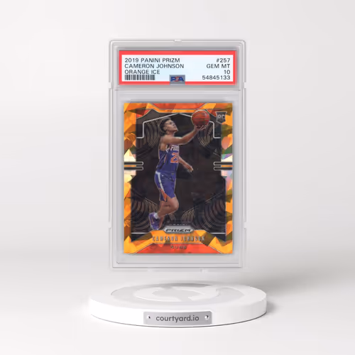 2019 Panini Prizm #257 Cameron Johnson - Orange Ice (PSA 10 GEM MINT)