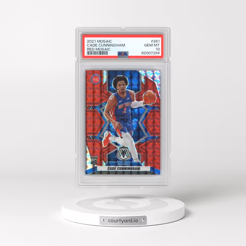 2021 Panini Mosaic #261 Cade Cunningham - Red Mosaic (PSA 10 GEM MINT)
