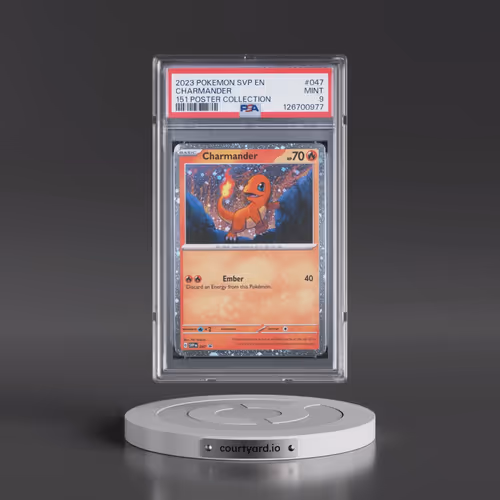 2023 Pokémon Svp EN-SV Black Star Promo #047 Charmander - 151 Poster Collection (PSA 9 MINT)