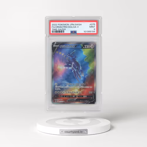 2022 Pokémon Sword & Shield Time Gazer #075 Origin Forme Dialga V - Holo Full Art (PSA 9 MINT)