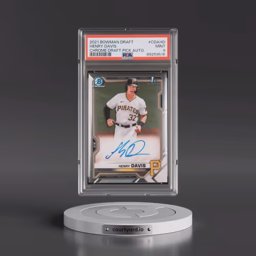 2021 Bowman Draft Chrome Draft Pick Autographs #CDAHD Henry Davis (PSA 9 MINT)