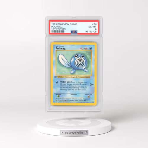 1999 Pokémon Game #59 Poliwag - 1st Edition (PSA 6 EX-MT)