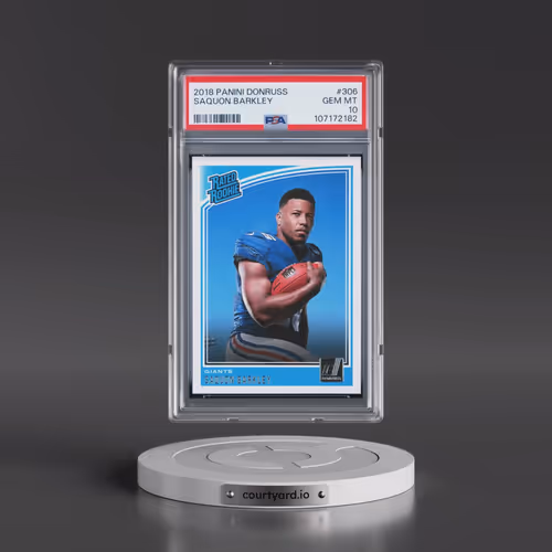 2018 Panini Donruss #306 Saquon Barkley (PSA 10 GEM MINT)