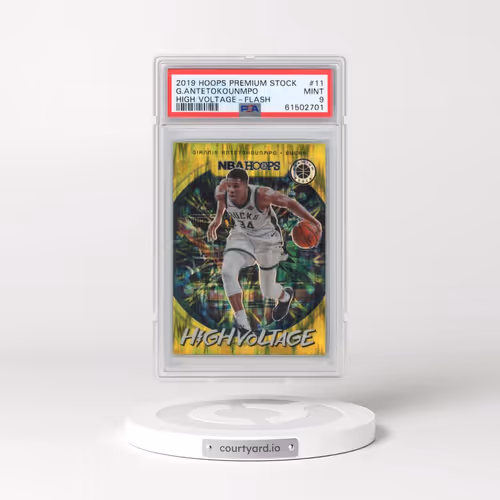 2019 Panini Hoops Premium Stock High Voltage #11 Giannis Antetokounmpo - Flash (PSA 9 MINT)