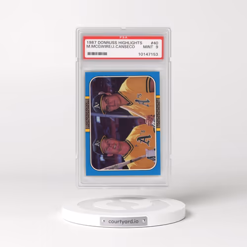 1987 Donruss Highlights #40 J.Canseco/M.McGwire (PSA 9 MINT)