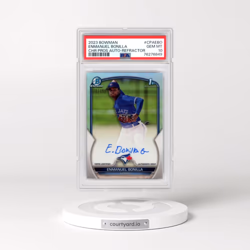 2023 Bowman Chrome Prospect Autographs #CPAEBO Enmanuel Bonilla - Refractor (PSA 10 GEM MINT)