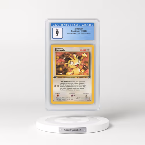 2000 Team Rocket #62/82 Meowth - 1st Edition 1st Edition (CGC 9 MINT)
