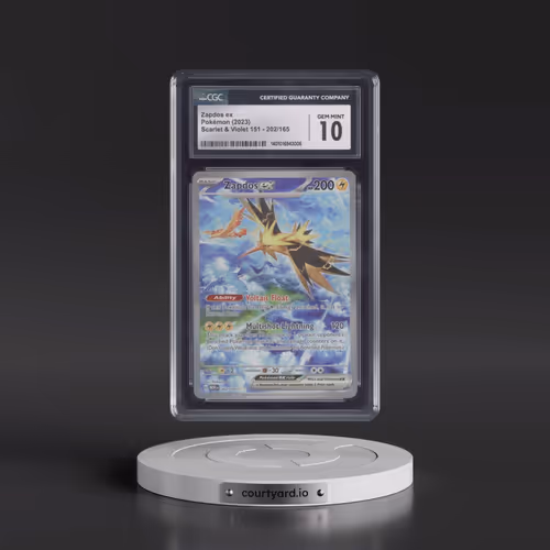 2023 Scarlet & Violet 151 - MEW EN #202/165 Zapdos ex - Special Illustration Rare (Holo) (CGC 10 GEM