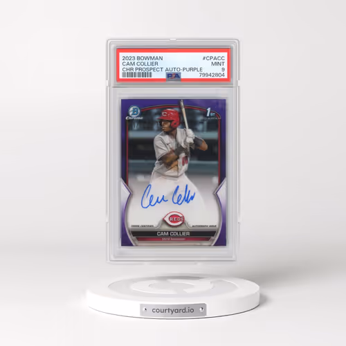 2023 Bowman Chrome Prospect Autographs #CPACC Cam Collier - Purple Refractor (PSA 9 MINT)