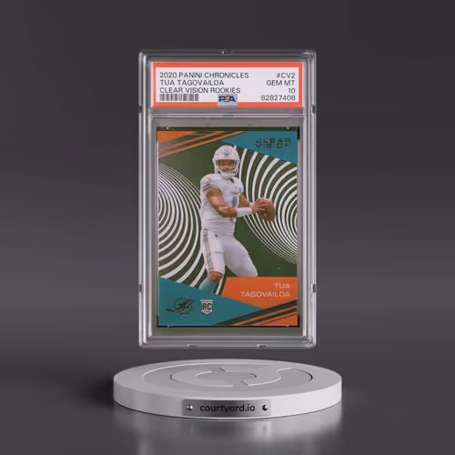 2020 Panini Chronicles Clear Vision Rookies #CV2 Tua Tagovailoa (PSA 10 GEM MINT)