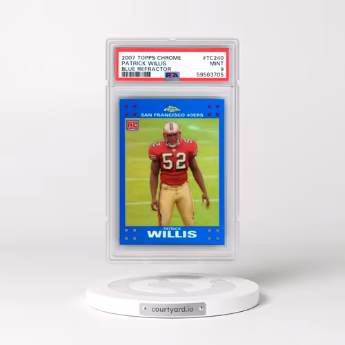2007 Topps Chrome #TC240 Patrick Willis - Blue Refractor (PSA 9 MINT)