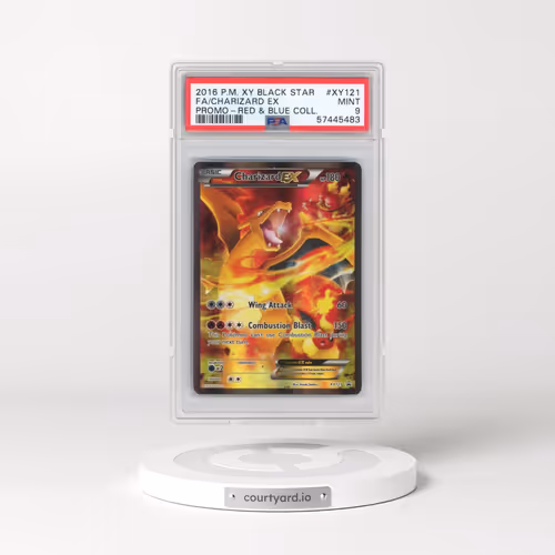 2016 Pokémon XY Black Star Promo #XY121 Charizard EX - Holo Full Art Red & Blue Collection (PSA 9 MI