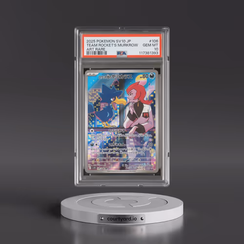 2025 Pokémon SV10-Glory of Team Rocket #106 Team Rocket's Murkrow - Art Rare (PSA 10 GEM MINT)