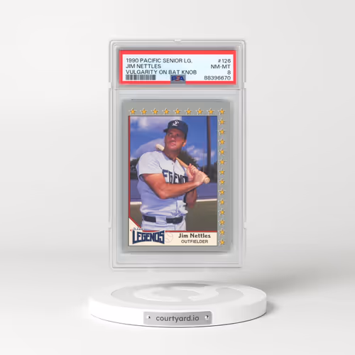 1990 Pacific Senior League #126 Jim Nettles - Vulgarity on Bat Knob (PSA 8 NM-MT)