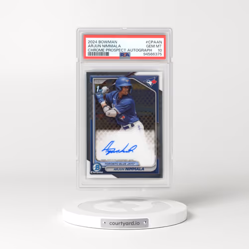 2024 Bowman Chrome Prospect Autographs #CPAAN Arjun Nimmala (PSA 10 GEM MINT)