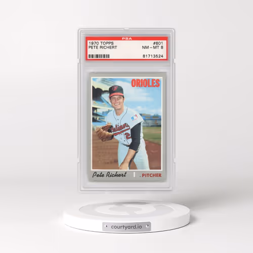 1970 Topps #601 Pete Richert (PSA 8 NM-MT)