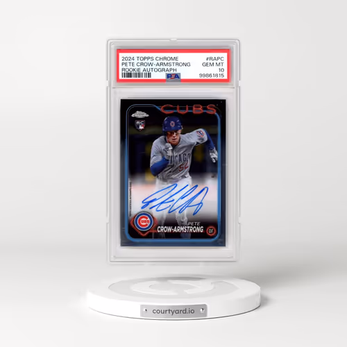 2024 Topps Chrome Rookie Autographs #RAPC Pete Crow-Armstrong (PSA 10 GEM MINT)